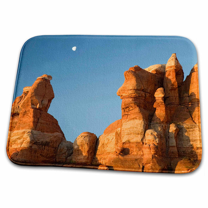 Dish Drying Mat - Utah, Canyonlands NP, The Needles, Moon - US45 JWI0154 - Jamie and Judy Wild Utah