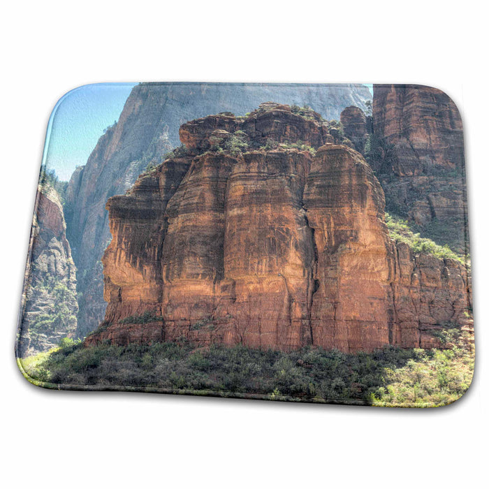 Dish Drying Mat - Utah, Zion NP, The Organ, Great White Throne - US45 JWI0333 - Jamie and Judy Wild Utah