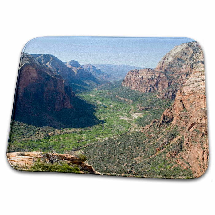 Dish Drying Mat - Utah, Zion NP, Angels Landing, Virgin River - US45 JWI0372 - Jamie and Judy Wild Utah