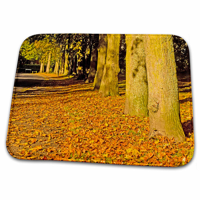 Dish Drying Mat - Autumn at the Park Autumn