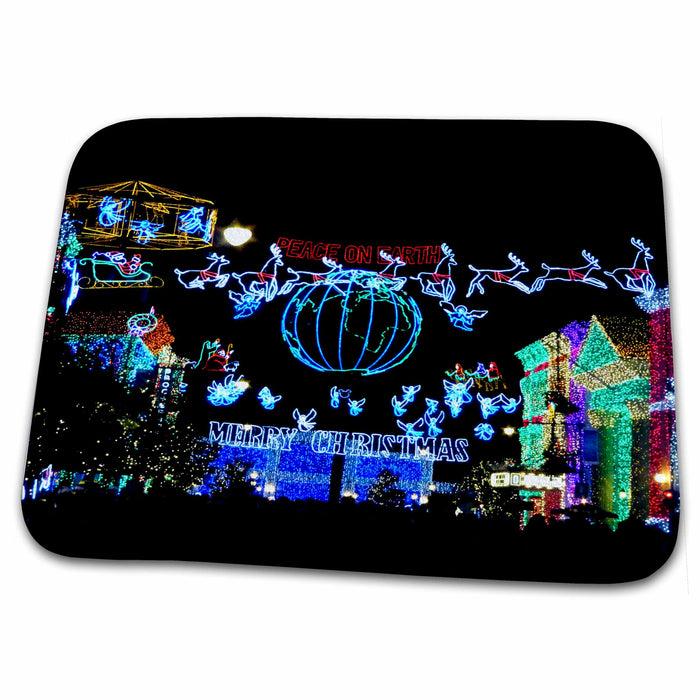 Dish Drying Mat - Amazingly lit up buildings throughout Hollywood Studios in Orlando s Photos - Florida Christmas