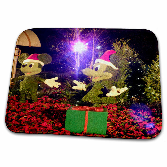 Dish Drying Mat - Characters ready to welcome Christmas into park s Photos - Florida Christmas