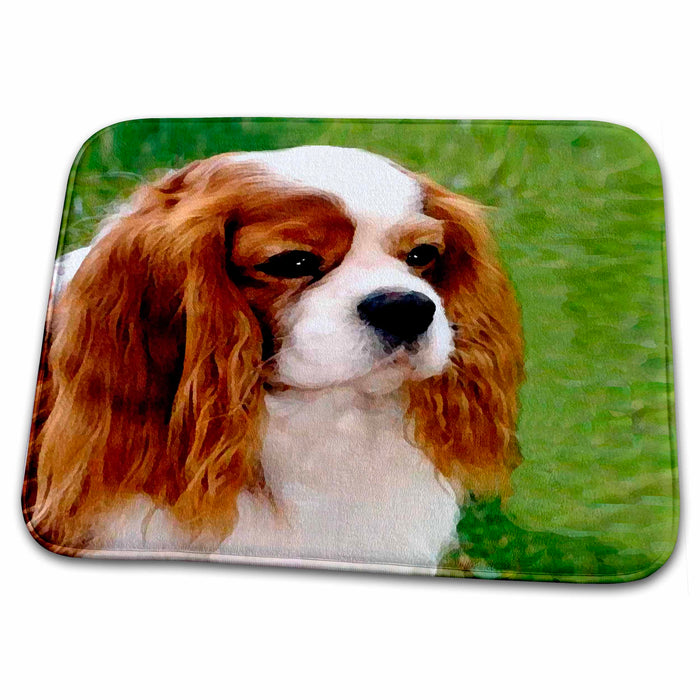 Dish Drying Mat - Cavalier King Charles Spaniels Dogs Cavalier King Charles Spaniel