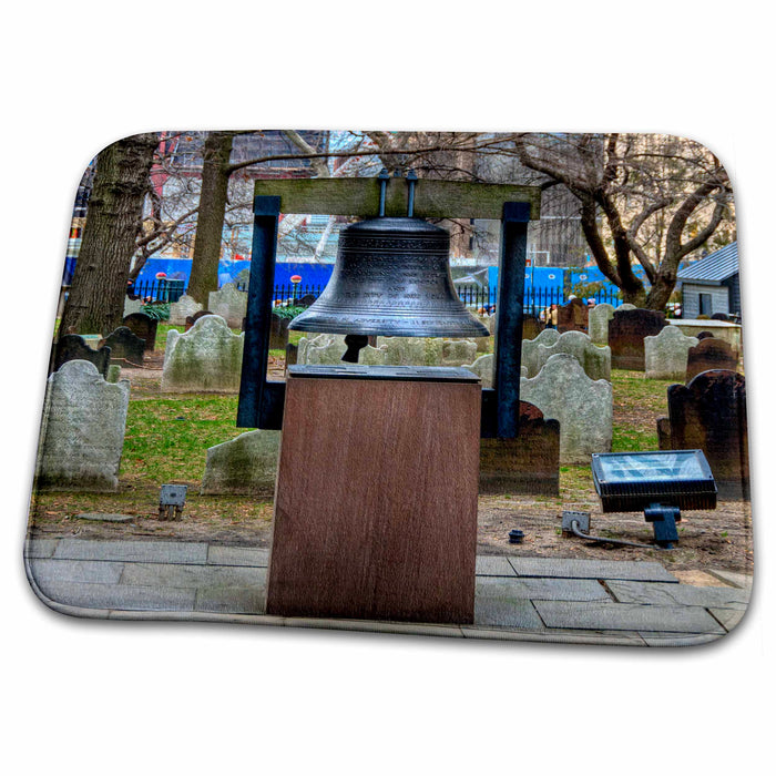 Dish Drying Mat - Bell in grave yard, across from the 911 memorial. NYC