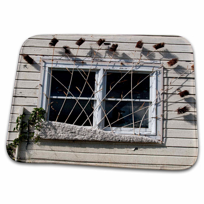 Dish Drying Mat - window with wood and decorations Photography