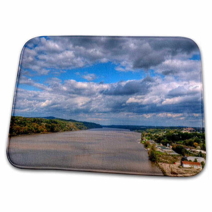 Dish Drying Mat - clouds over the river Photography