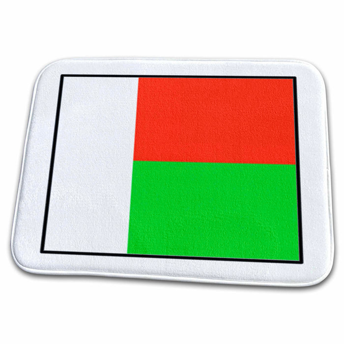 Dish Drying Mat - Photo Of Madagascar Flag Button World Flag Buttons