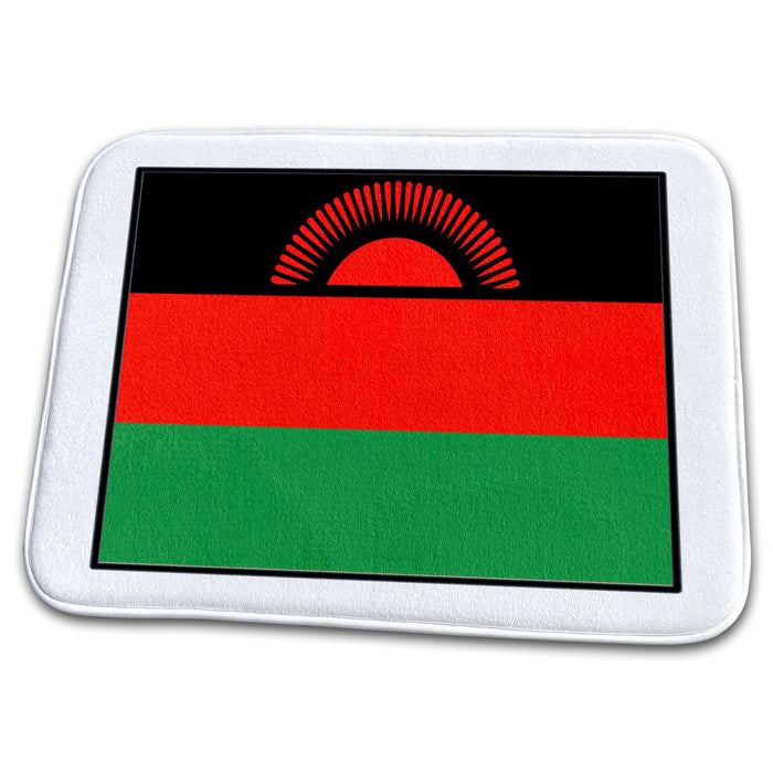 Dish Drying Mat - Photo Of Malawai Flag Button World Flag Buttons