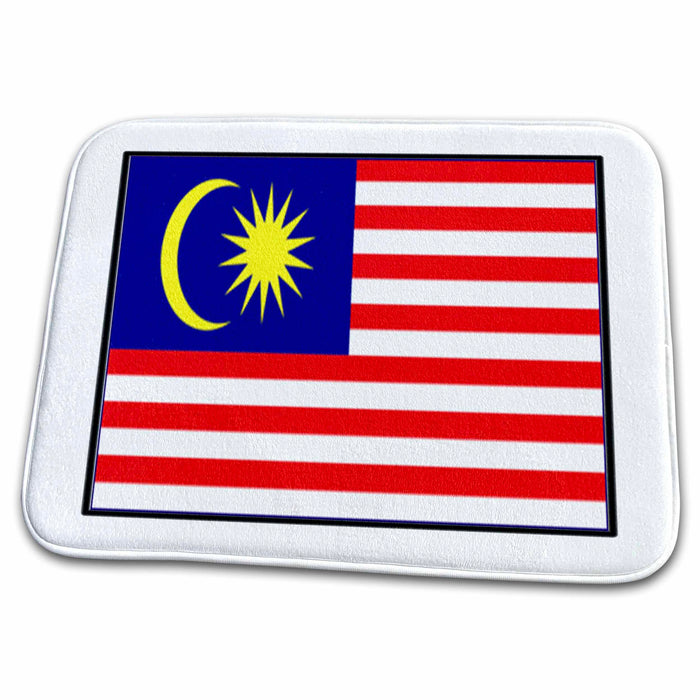 Dish Drying Mat - Photo Of Malaysia Flag Button World Flag Buttons