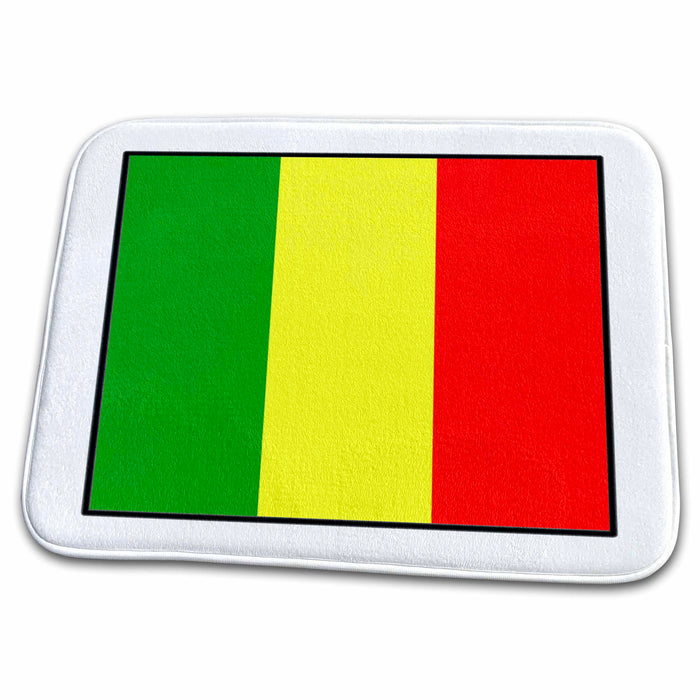 Dish Drying Mat - Photo Of Mali Flag Button World Flag Buttons