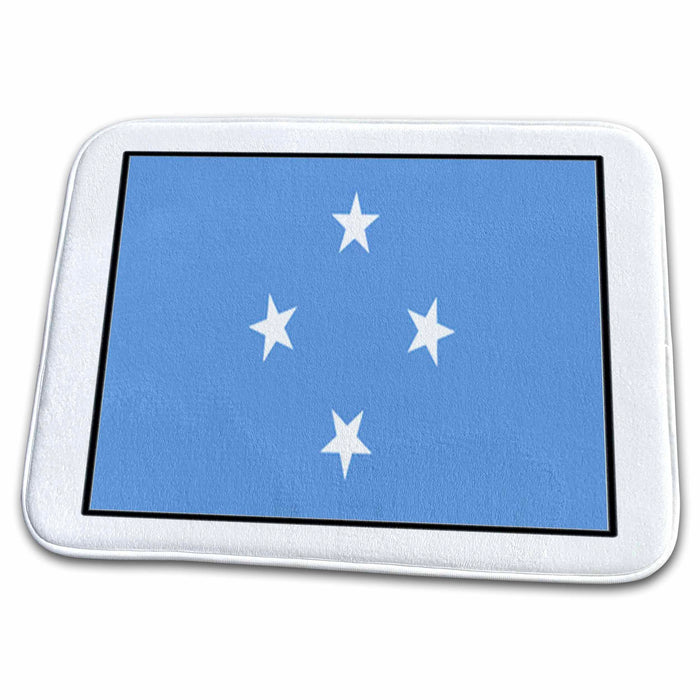 Dish Drying Mat - Photo Of Micronesia Flag Button World Flag Buttons