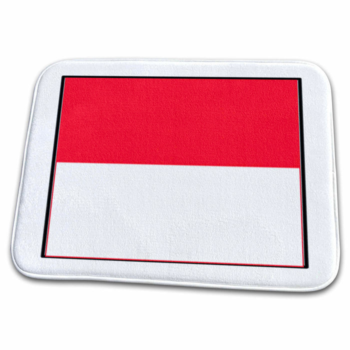 Dish Drying Mat - Photo Of Monaco Flag Button World Flag Buttons