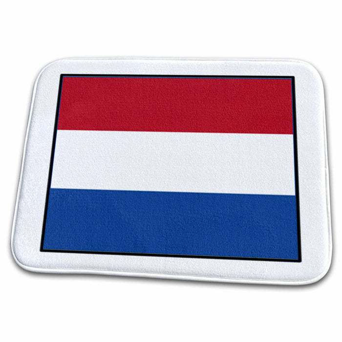 Dish Drying Mat - Photo Of Netherlands Flag Button World Flag Buttons