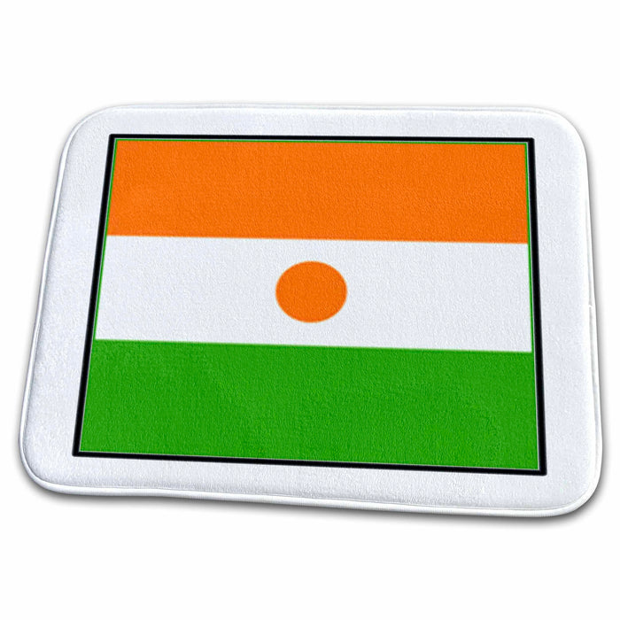 Dish Drying Mat - Photo Of Niger Flag Button World Flag Buttons