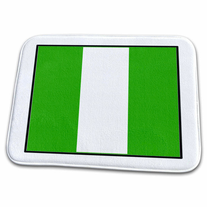 Dish Drying Mat - Photo Of Nigeria Flag Button World Flag Buttons