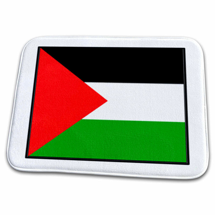 Dish Drying Mat - Photo Of Palestine Flag Button World Flag Buttons