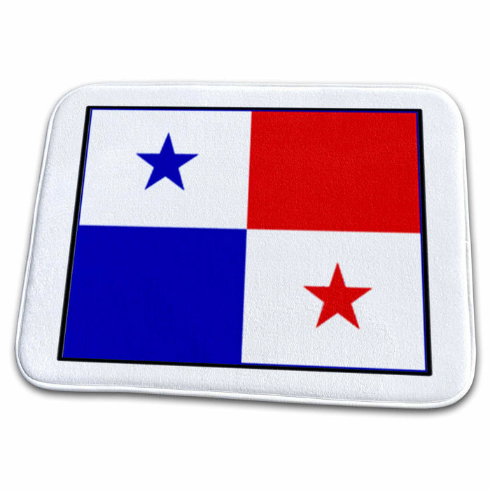 Dish Drying Mat - Photo Of Panama Flag Button World Flag Buttons