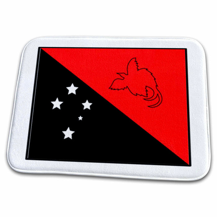 Dish Drying Mat - Photo Of Papua New Guinea Flag Button World Flag Buttons