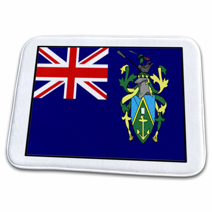 Dish Drying Mat - Photo Of Pitcairn Islands Flag Button World Flag Buttons