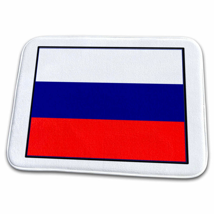 Dish Drying Mat - Photo Of Russian Federation Flag Button World Flag Buttons