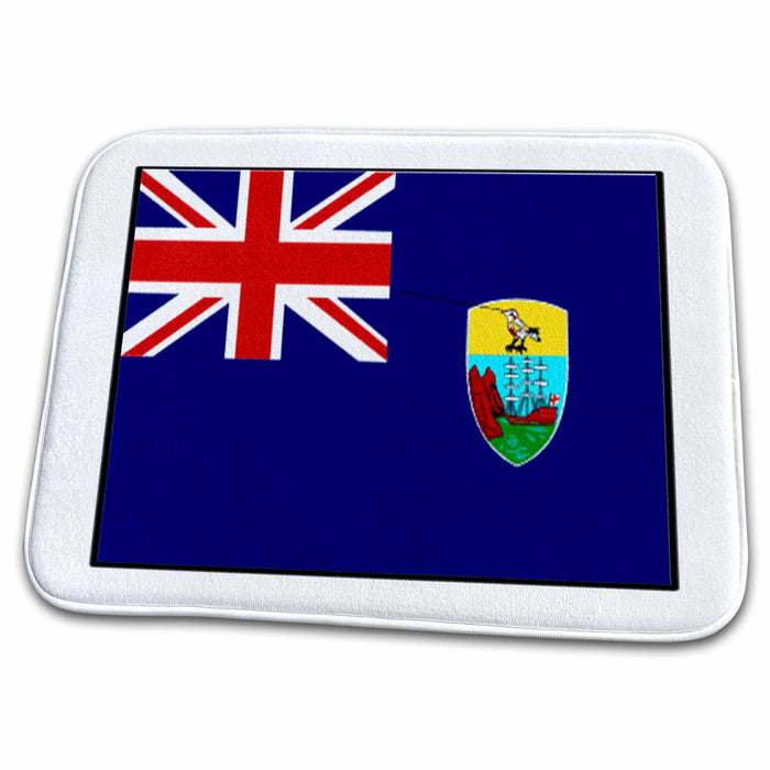 Dish Drying Mat - Photo Of Saint Helena Flag Button World Flag Buttons