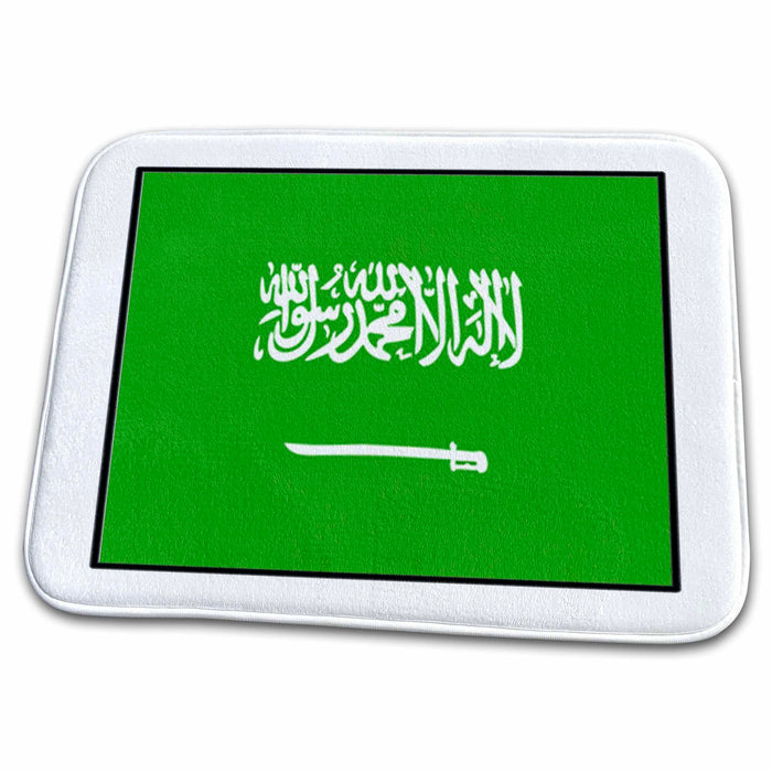 Dish Drying Mat - Photo Of Saudi Arabia Flag Button World Flag Buttons