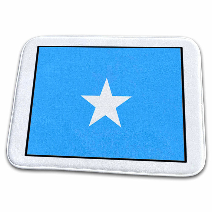 Dish Drying Mat - Photo Of Somolia Flag Button World Flag Buttons