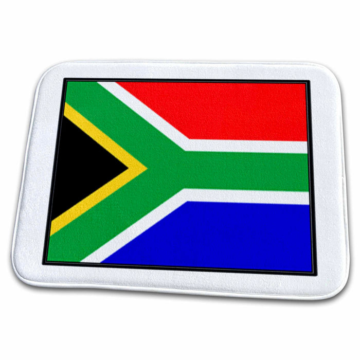 Dish Drying Mat - Photo Of South Africa Flag Button World Flag Buttons