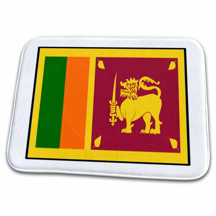 Dish Drying Mat - Photo Of Sri Lanka Flag Button World Flag Buttons