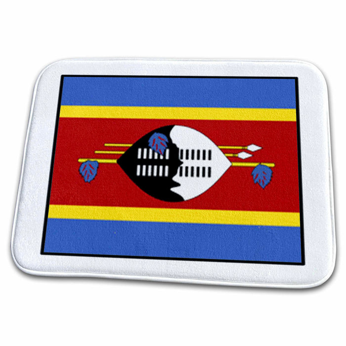 Dish Drying Mat - Photo Of Swaziland Flag Button World Flag Buttons