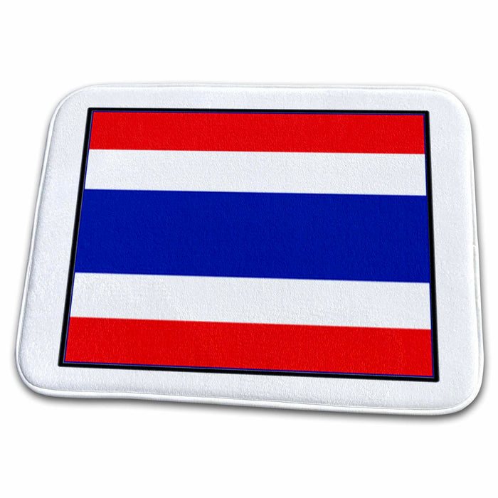 Dish Drying Mat - Photo Of Thailand Flag Button World Flag Buttons