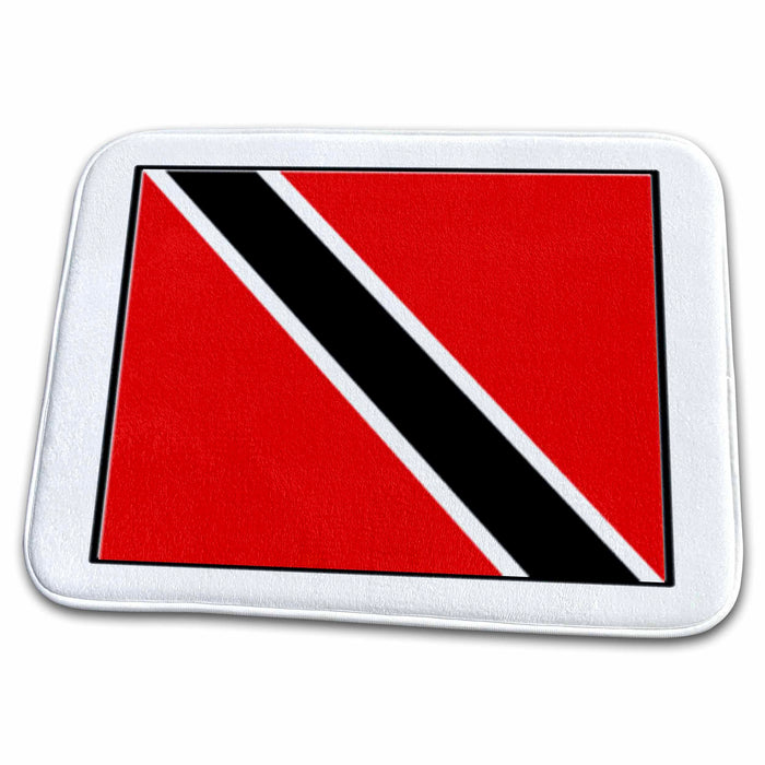 Dish Drying Mat - Photo Of Trinidad And Tobago Flag Button World Flag Buttons