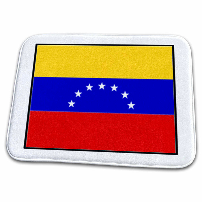 Dish Drying Mat - Photo Of Venezuela Flag Button World Flag Buttons