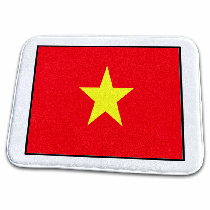 Dish Drying Mat - Photo Of Vietnam Flag Button World Flag Buttons