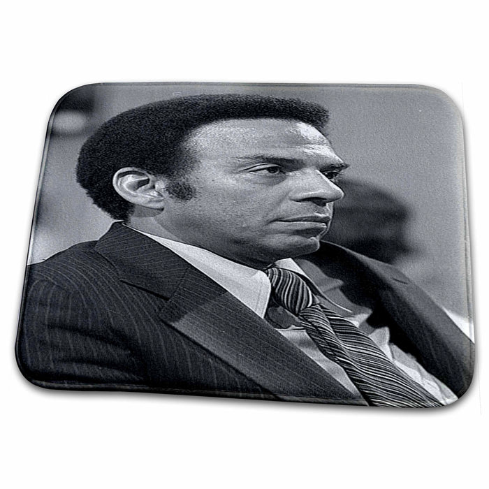 Dish Drying Mat - Black n White Photo Portrait Of Andrew Young.jpg Historic People and Places