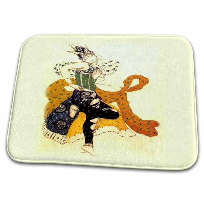 Dish Drying Mat - Russian Painter Bakst Art Deco Costume Design.jpg Art Deco and Nouveau