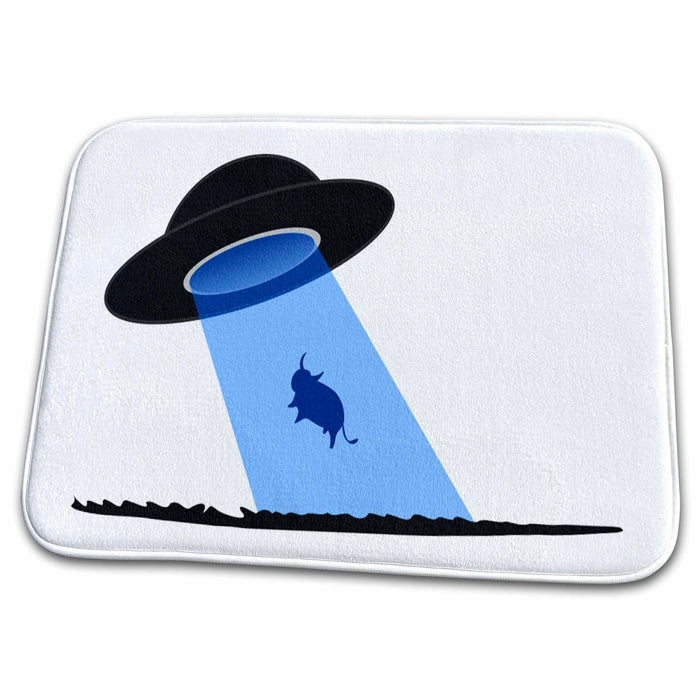 Dish Drying Mat - Space Ship Abducts Cow.jpg Humor