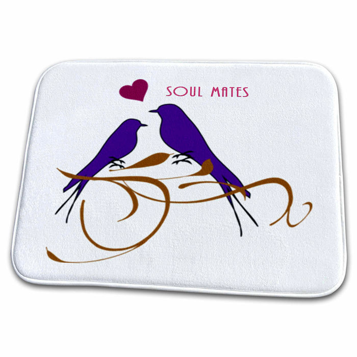 Dish Drying Mat - Valentine Love Birds.jpg Holiday Graphic