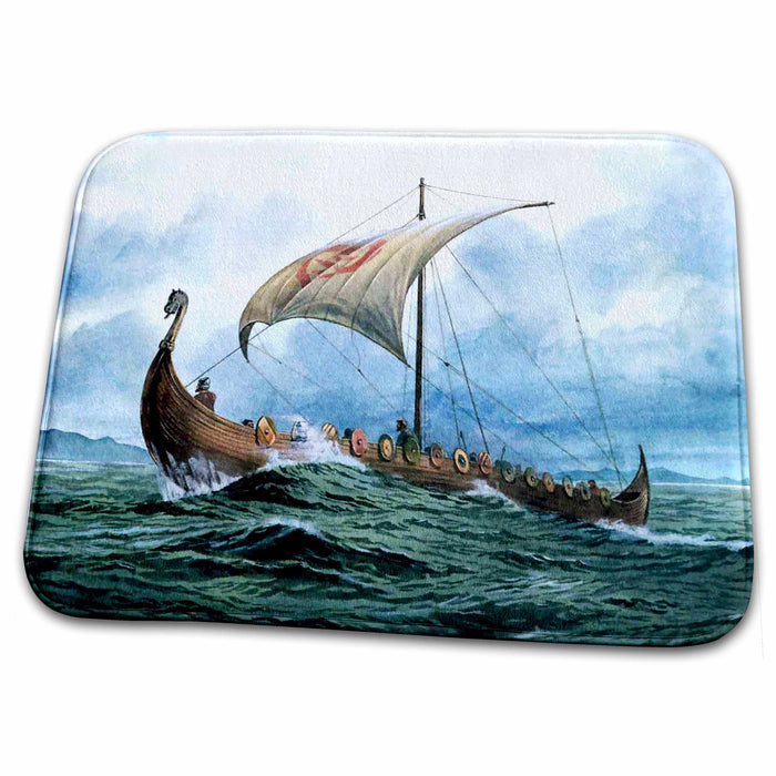 Dish Drying Mat - Viking Ship.jpg Boat