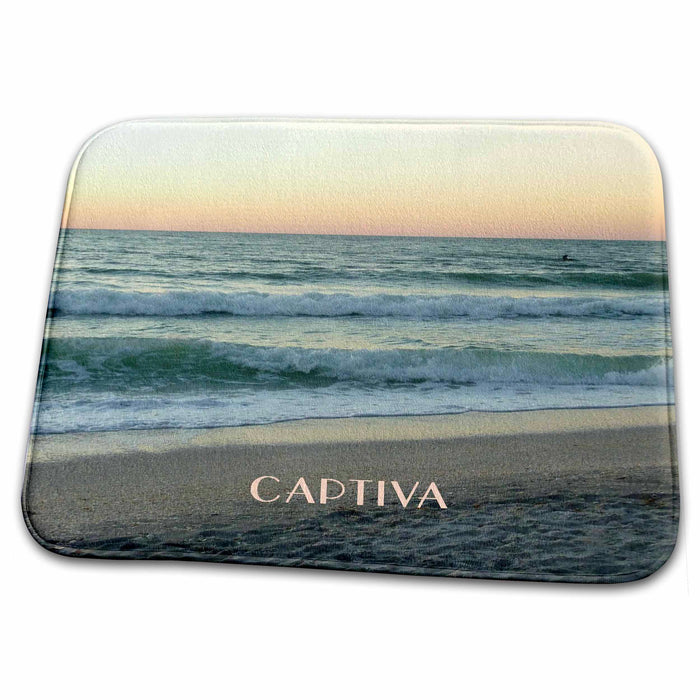 Dish Drying Mat - Gulf Waves On Captiva Island Florida.jpg Beach