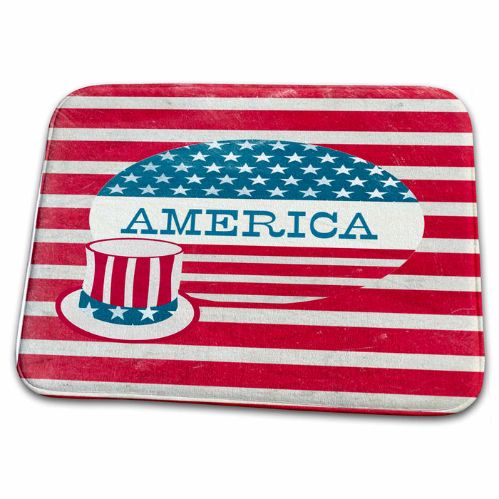 Dish Drying Mat - American Art for the patriarchs of heart Patriotic