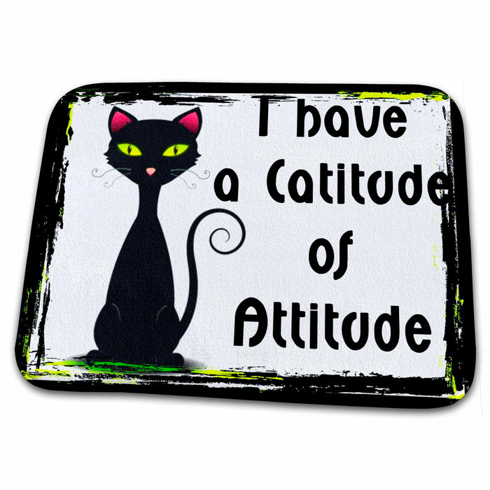 Dish Drying Mat - A Cat with Attitude best seller now on all our products Animals