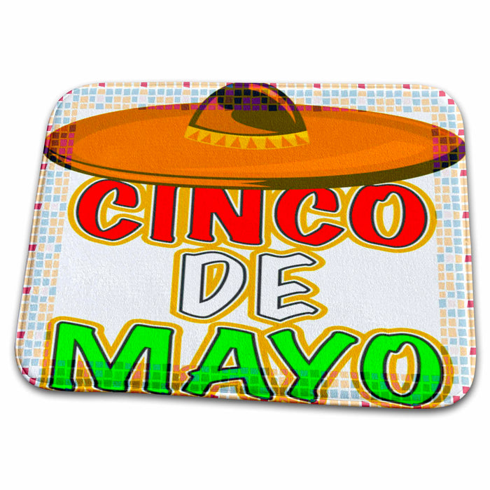 Dish Drying Mat - Cinco De Mayo Clip Art Ethnic