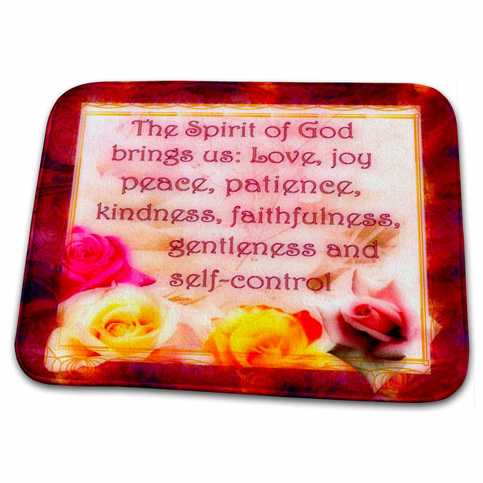 Dish Drying Mat - The spirit of God beautiful flower art Religious