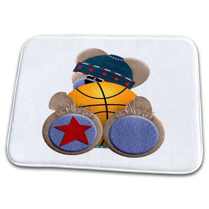 Dish Drying Mat - Basketball Bear Sports