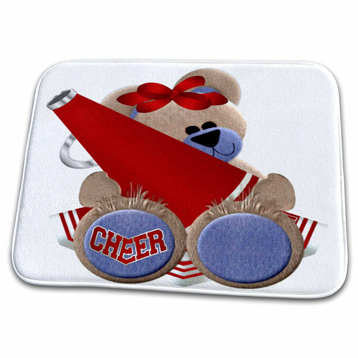 Dish Drying Mat - Cheerleader Bear Sports