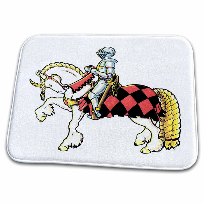 Dish Drying Mat - Knight on a White Horse Fantasy