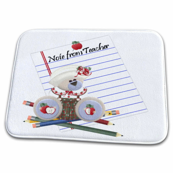 Dish Drying Mat - Note from the Teacher Bear School