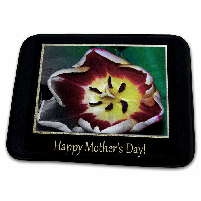 Dish Drying Mat - Red and Yellow Tulip, Mothers Day Mothers Day Design