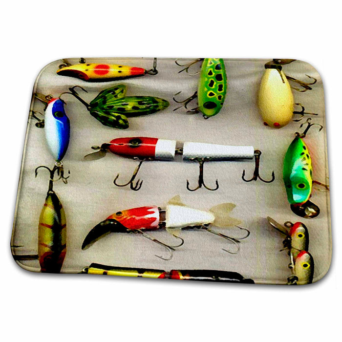 Dish Drying Mat - Old Lures Fishing